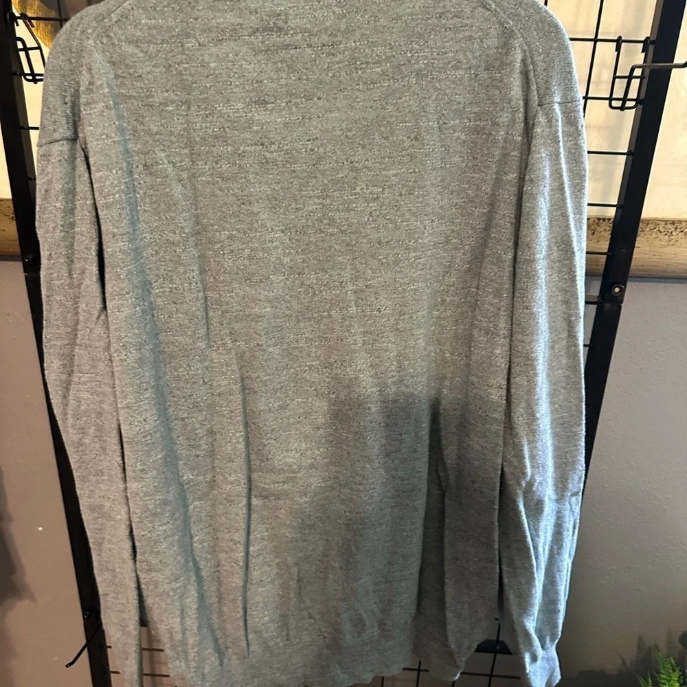 J. Crew Light Heather blue V-Neck Sweater Classic cotton